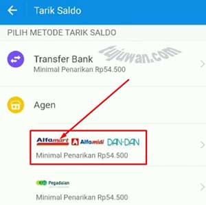 cara tarik tunai uang di ovo di alfamart