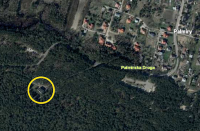 Lokalizacja bloku w okolicy wsi Palmiry