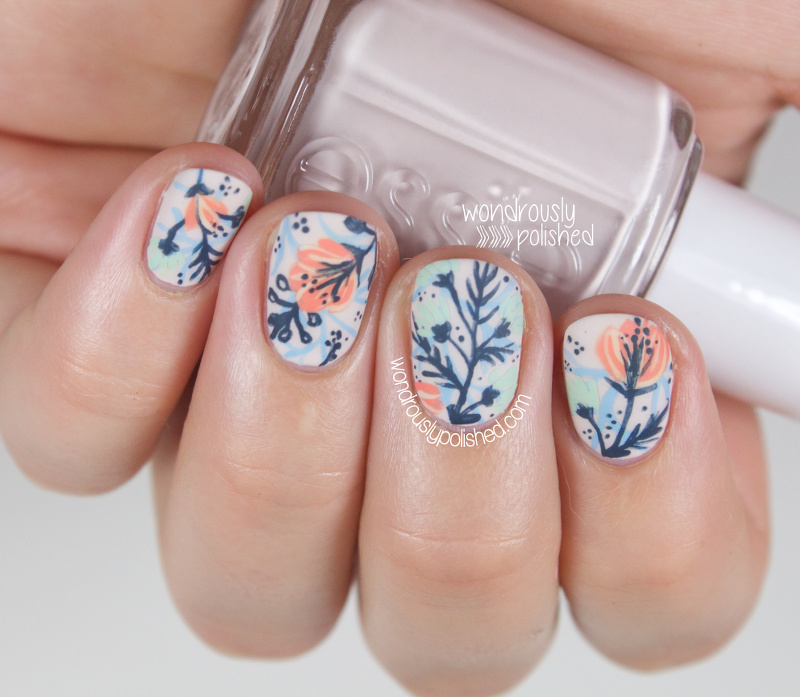Wondrously Polished: A Floral Dud - Nail Art