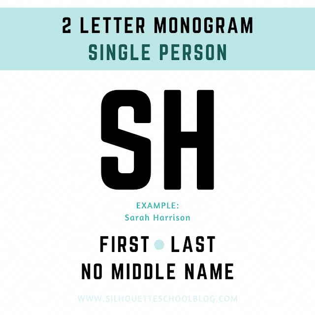 Monogram tutorial, silhouette monogram, monogram fonts for Silhouette, make a circle monogram, silhouette cameo monogram