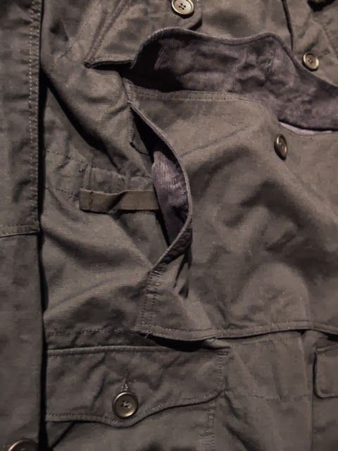 engineered garments over parka in navy nyco ripstop