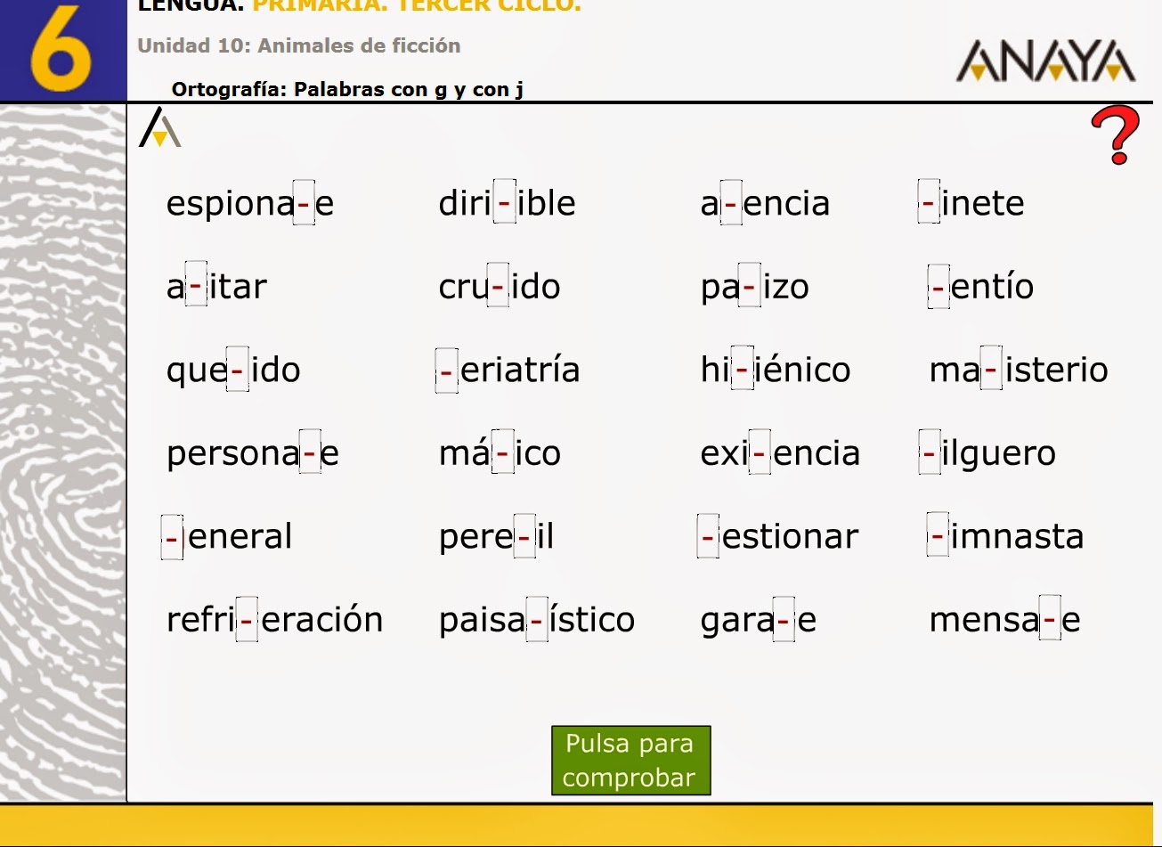Mi clase y TIC: Actividades de lengua 6º. Unidad 8