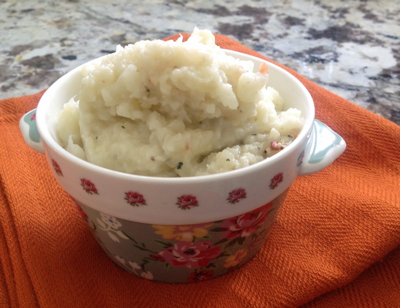 cauliflower whipped in a bowl
