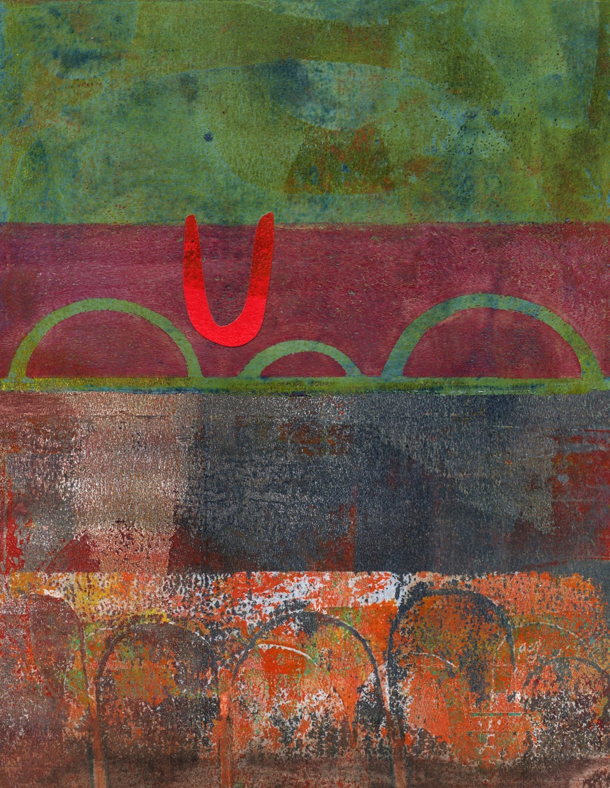 Michèle Brown Artist The Old Cells Studio collage painting 2