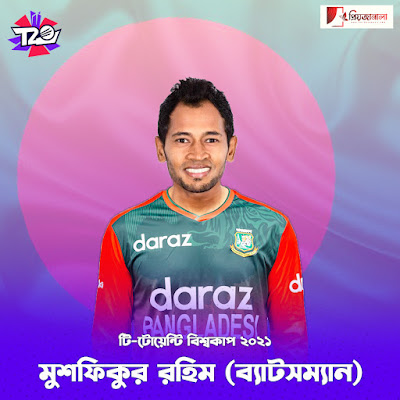 T20 বিশ্বকাপে সুযোগ পাওয়া বাংলাদেশ দলের ১৫ ক্রিকেটারের Record