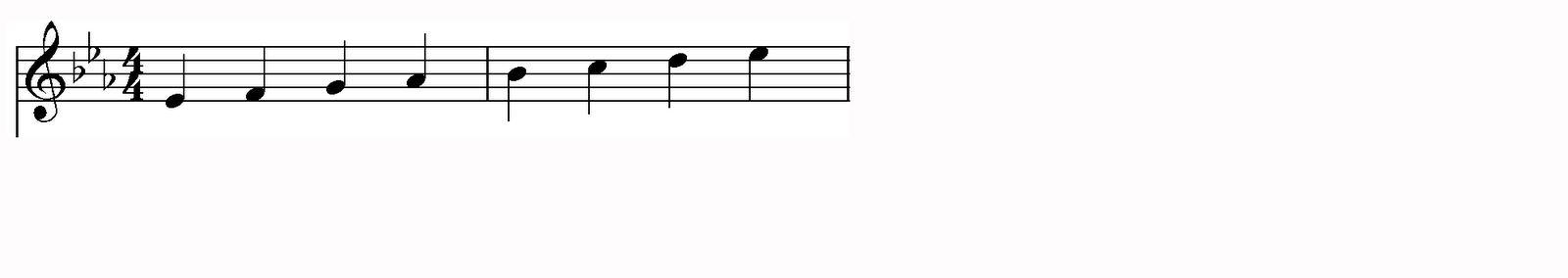 List the pitches of the b flat Major scale. List the pitches of the b flat Major scale.