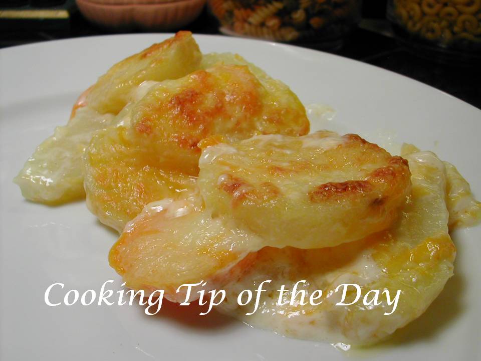 Cooking Tip of the Day Recipe Russet and Sweet Potato Au Gratin