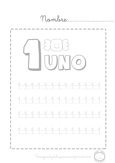 Caligrafia De Los Numeros Del 1 Al 10 Imagenes Y Dibujos Para Imprimir