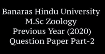 zoology mock test bhu msc entrance