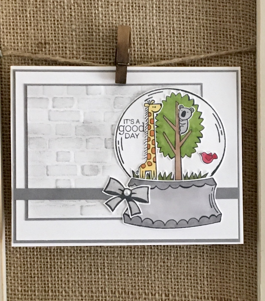 PJ's PROJECTS Sketch 376 Zoo Globe, Candy Cane Season, Stampin Up