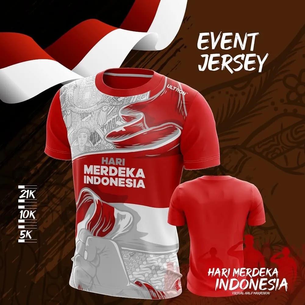 Running Tee 🔍 Hari Merdeka Indonesia Virtual Half Marathon • 2021 Running Tee 👕 Hari Merdeka Indonesia Virtual Half Marathon • 2021