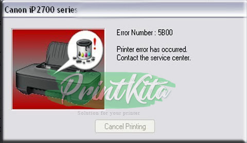 Error 5b00 5b01 Ink Absorber Full Canon Pixma Ip2700 Ip2770 Ip2772 Ip2780 Ip2702 Fix Solution