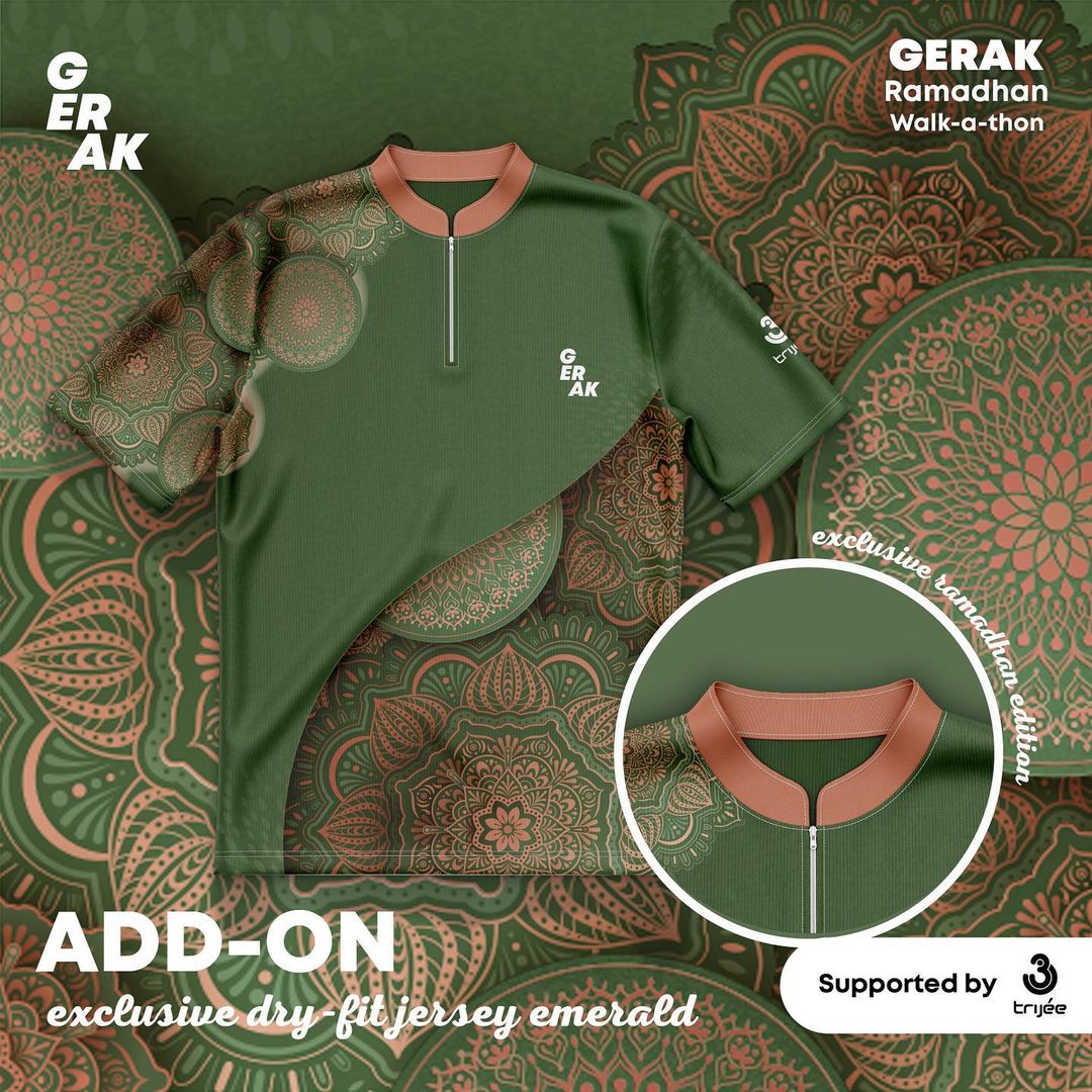 Emerald Jersey 🔍 GERAK Ramadhan Walk-A-Thon • 2021 Emerald Jersey 👕 GERAK Ramadhan Walk-A-Thon • 2021