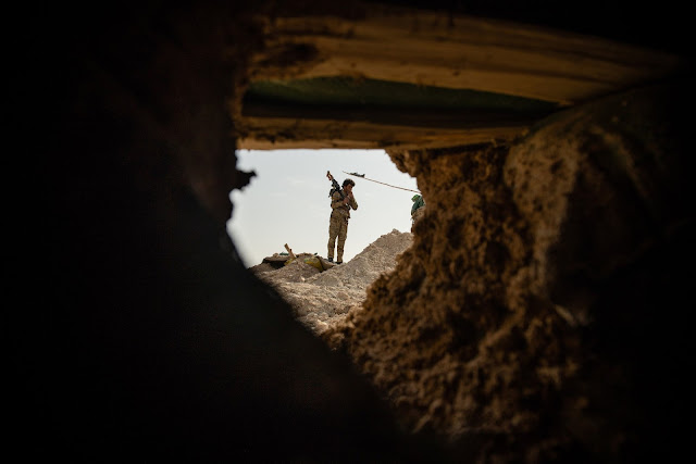 An officer from an Afghan police unit at an outpost in Zabul Province last year