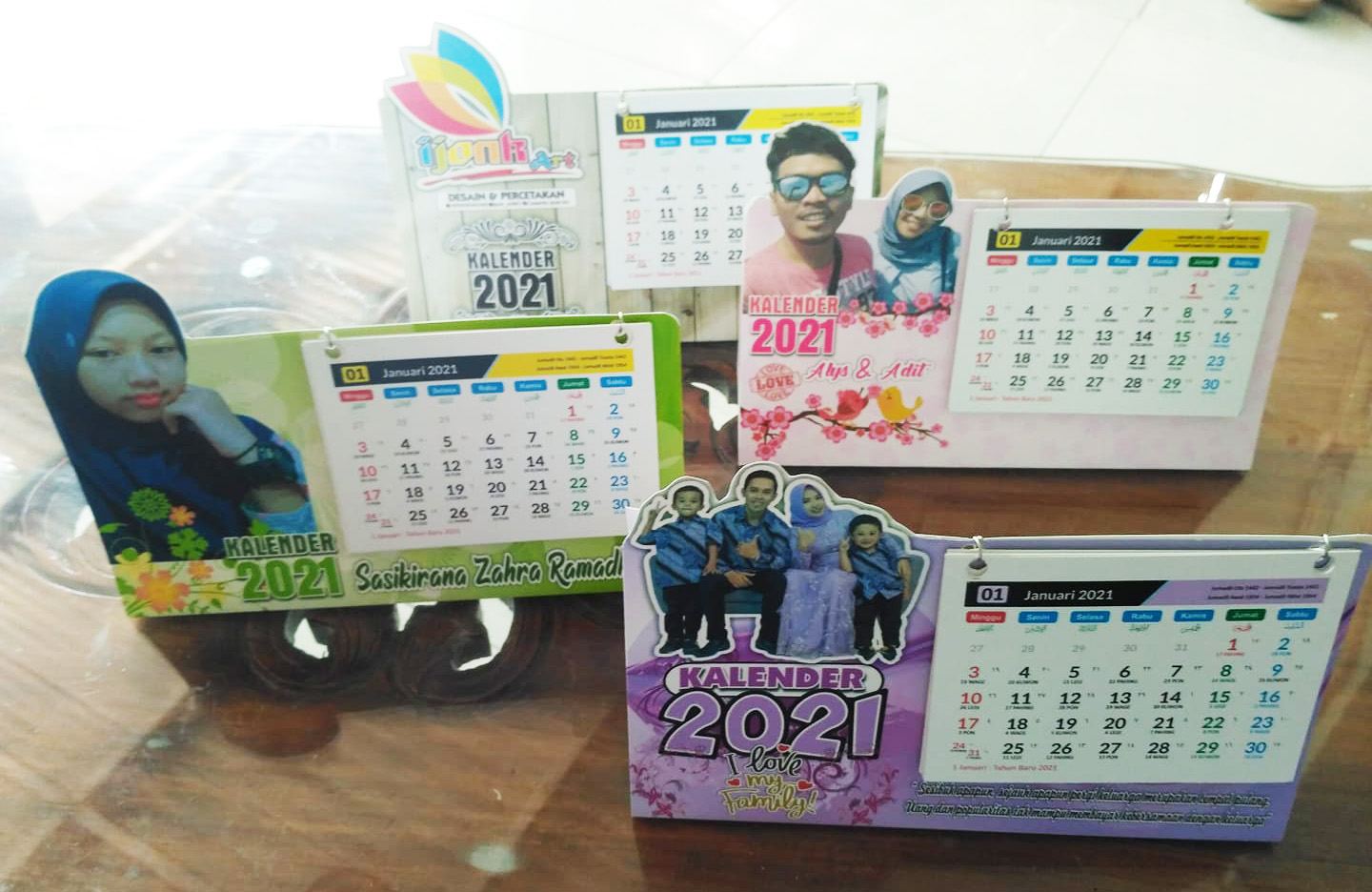 Template Desain Kalender Duduk 2021 Custom Unik CorelDraw (Free CDR