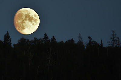 Full Moon over Trans Canada Trail in Northern Ontario.