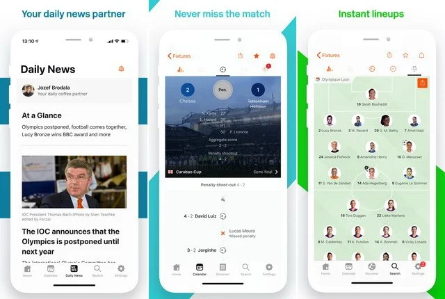 أفضل تطبيقات لمتابعة اخبار ونتائج مباريات كرة القدم للايفون