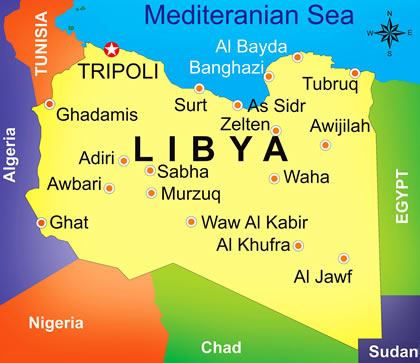 map of Libya