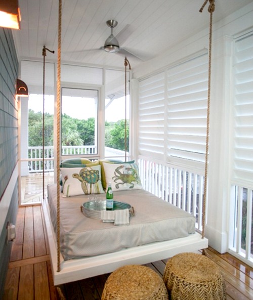 Swing Bed on Porch