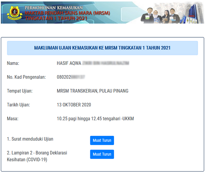 Deklarasi kesihatan borang Borang Deklarasi