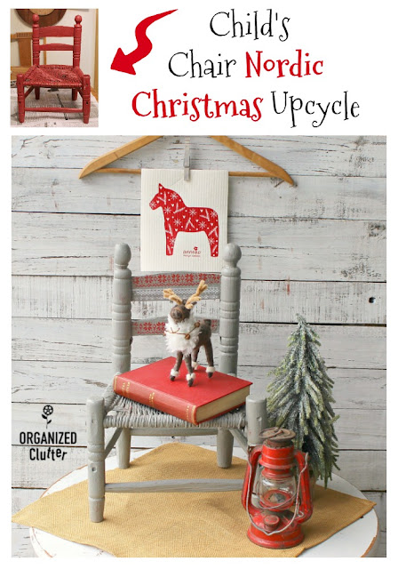 Rustic Barn Red Child's Chair Gets A Christmas Nordic Makeover ...