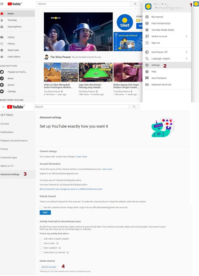 Cara Hapus/Delete Channel YouTube Secara Permanent