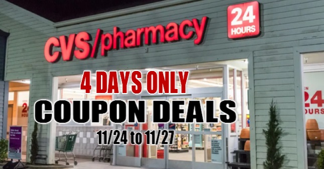 CVS Coupon Deals 4 Days Only 11/24-11/27