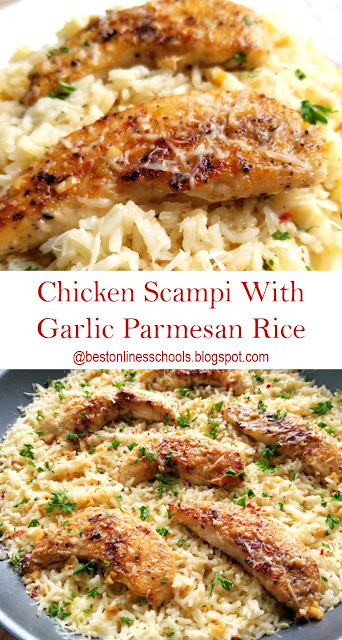 Chicken Scampi With Garlic Parmesan Rice
