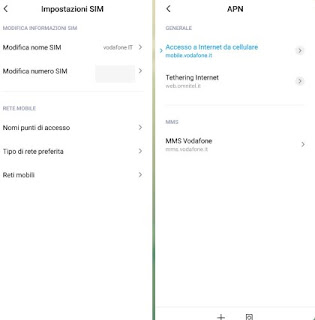 Configurazione APN Android APN Android