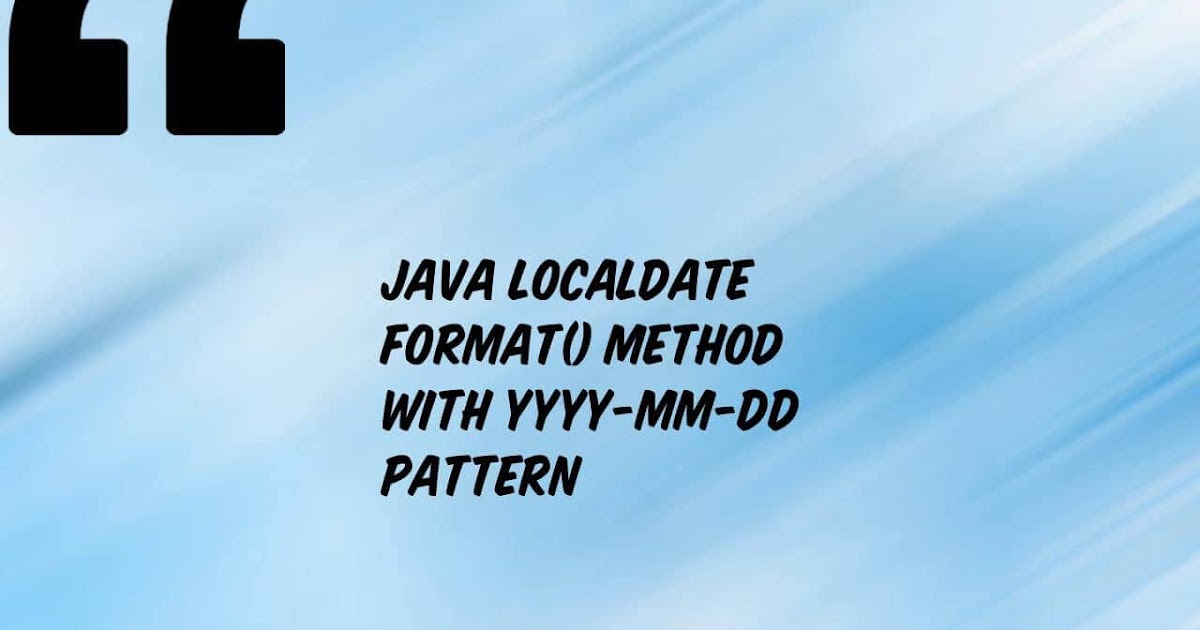 Java Localdate Format - Vrogue