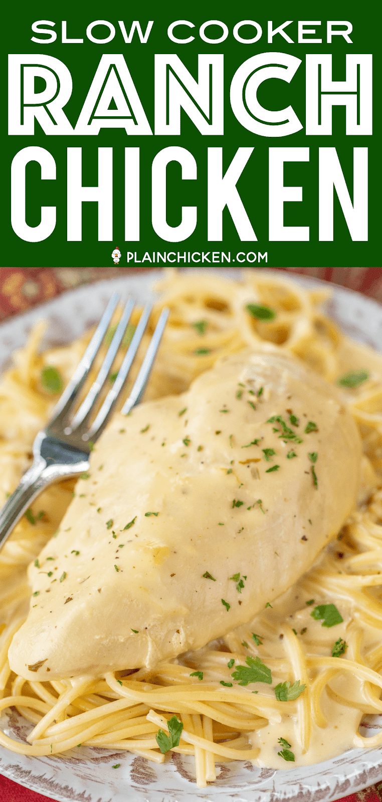Slow Cooker Ranch Chicken Plain Chicken®
