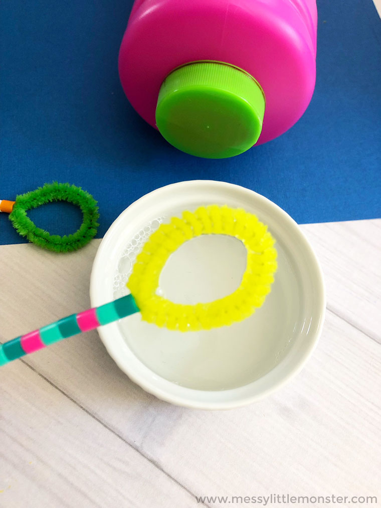 Homemade bubble wands for fun outdoor bubble play Messy Little Monster