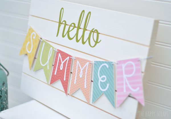 Hello Summer Banner Handmade Sign