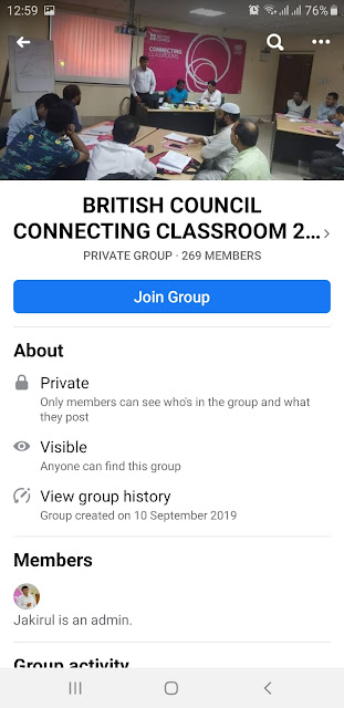 Facebook group British Council Connecting Classroom 2019