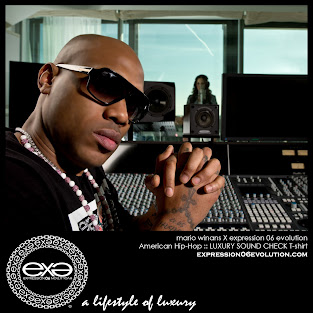 SUPER MUSIC PRODUCER "MARIO WINANS" WEARING exǝ™" LUXURY SOUND CHECK" T-SHIRT IN THE STUDIO.