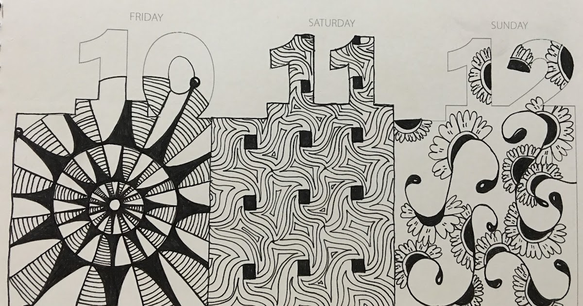 Art Room Blog: Tangle A Day Calendar 2017...