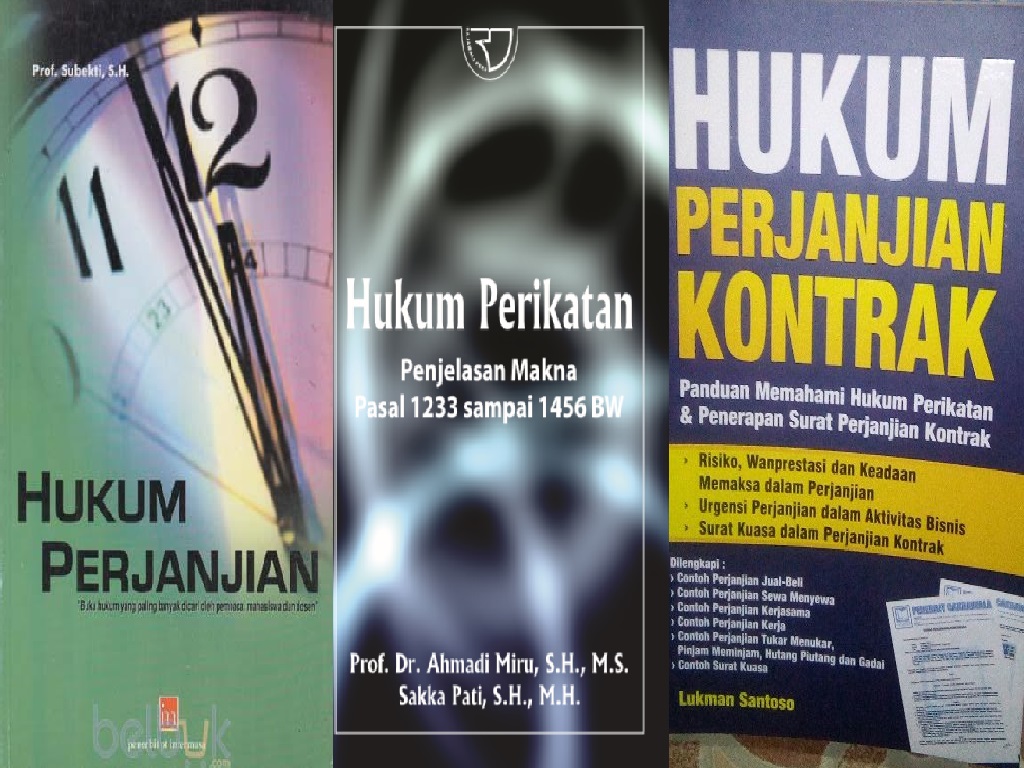 Hukum Perikatan Jual Beli Tukar Menukar Sewa Menyewa