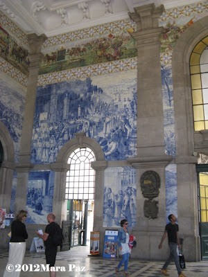 Azulejos no interior da Estação de S. Bento, Porto