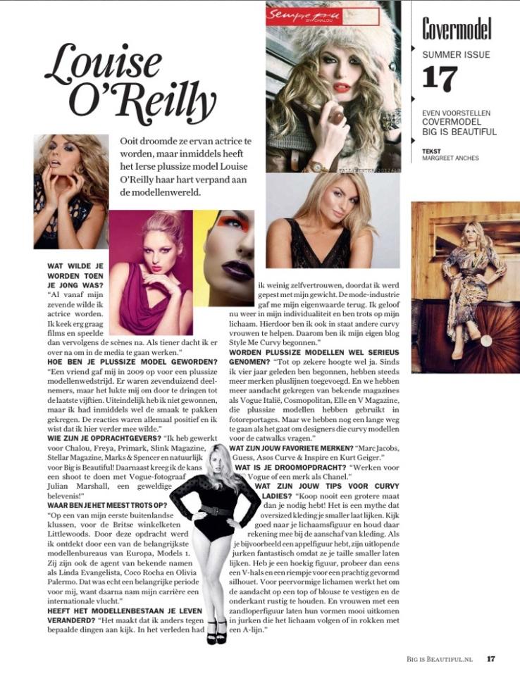 My interview with Big Is Beautiful magazine in the Netherlands
