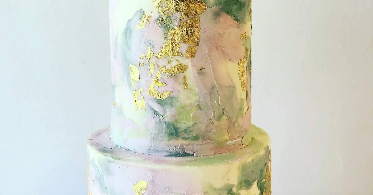 Textured buttercream with Cascading Gold Leaf – Heidelberg Cakes