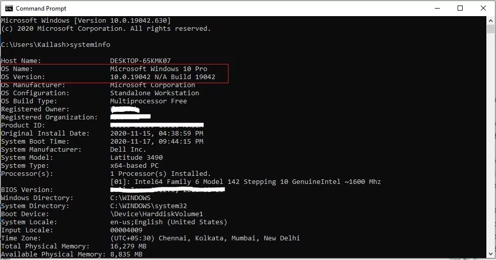 KAILASH'S BLOGS: Check Windows Version CMD