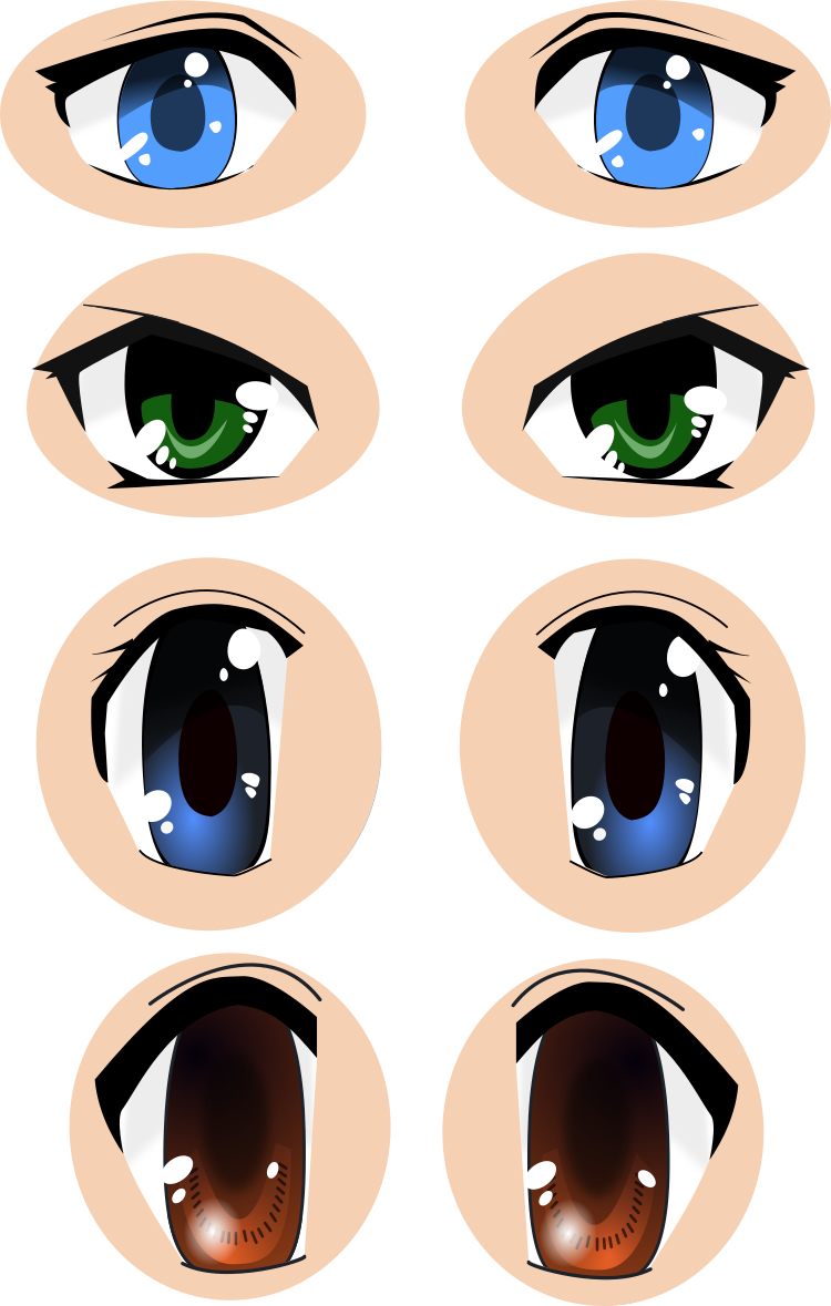 Computer Art Club: Anime Eyes SVG Vector Image