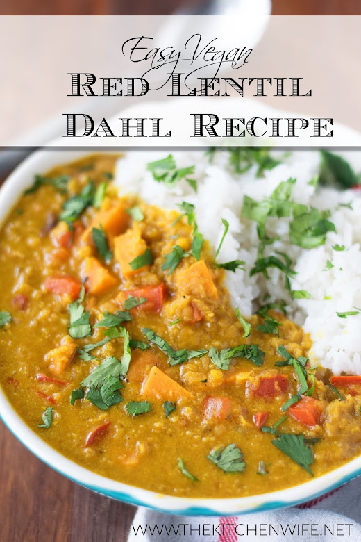 Vegan Red Lentil Dahl Recipe The Kitchen Wife