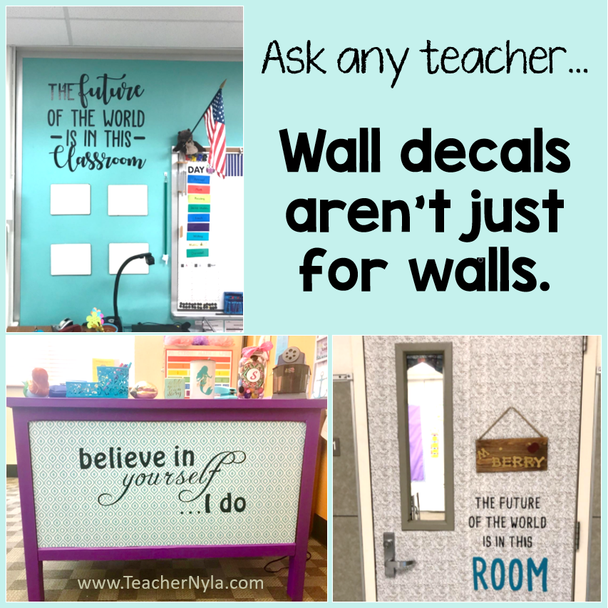Nyla's Crafty Teaching Classroom Wall Decals can Make Bulletin Boards