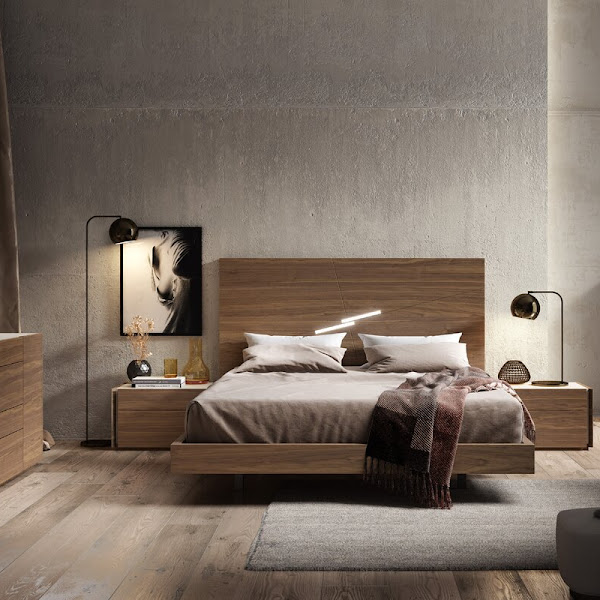 KING-FURBED Giường 6 Ft. 190x220x90 cm Màu Nâu Đậm