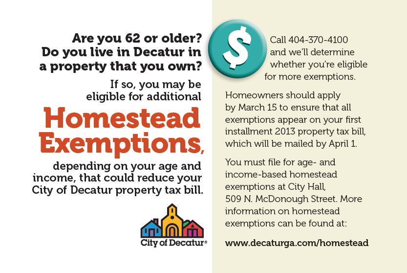Decatur Tax Blog City promotes homestead exemptions