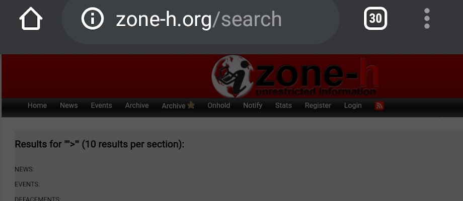 Bug Xss (Zone-h.org)