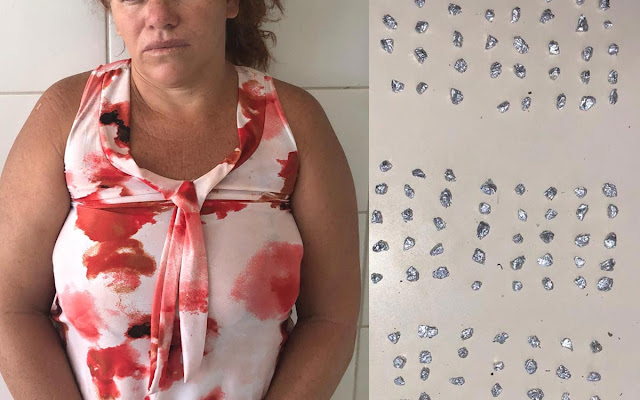 Mulher é presa pela Rondesp Norte com 155 pedras de crack em Jacobina