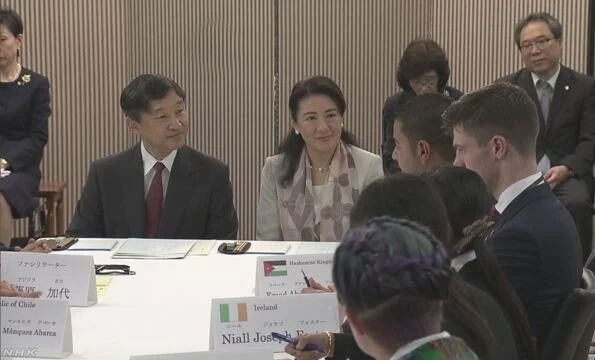 Crown Prince Naruhito and Crown Princess Masako observed the discussion summary presentation at the New Hotani Hotel in Tokyo