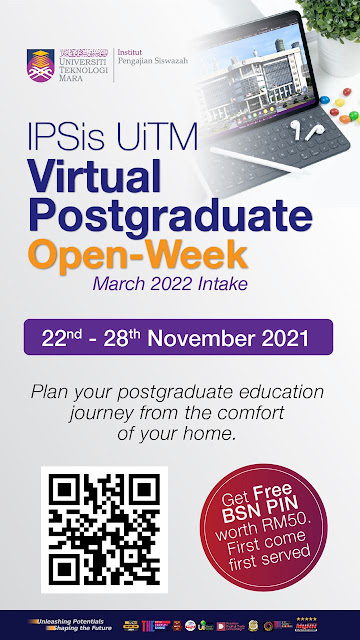 POSTGRADUATE PROGRAMME UiTM Virtual Postgraduate Virtual Open Week (PG